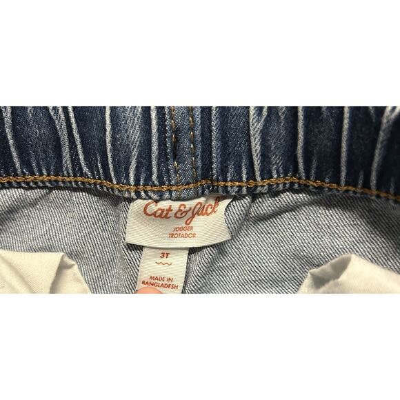 Toddler Boys' Cat & Jack Pull-On Denim Cargo Jogger Pants Size 3T - Picture 4 of 4